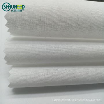 100% Cotton Garment white woven shirt collar fusible interlining